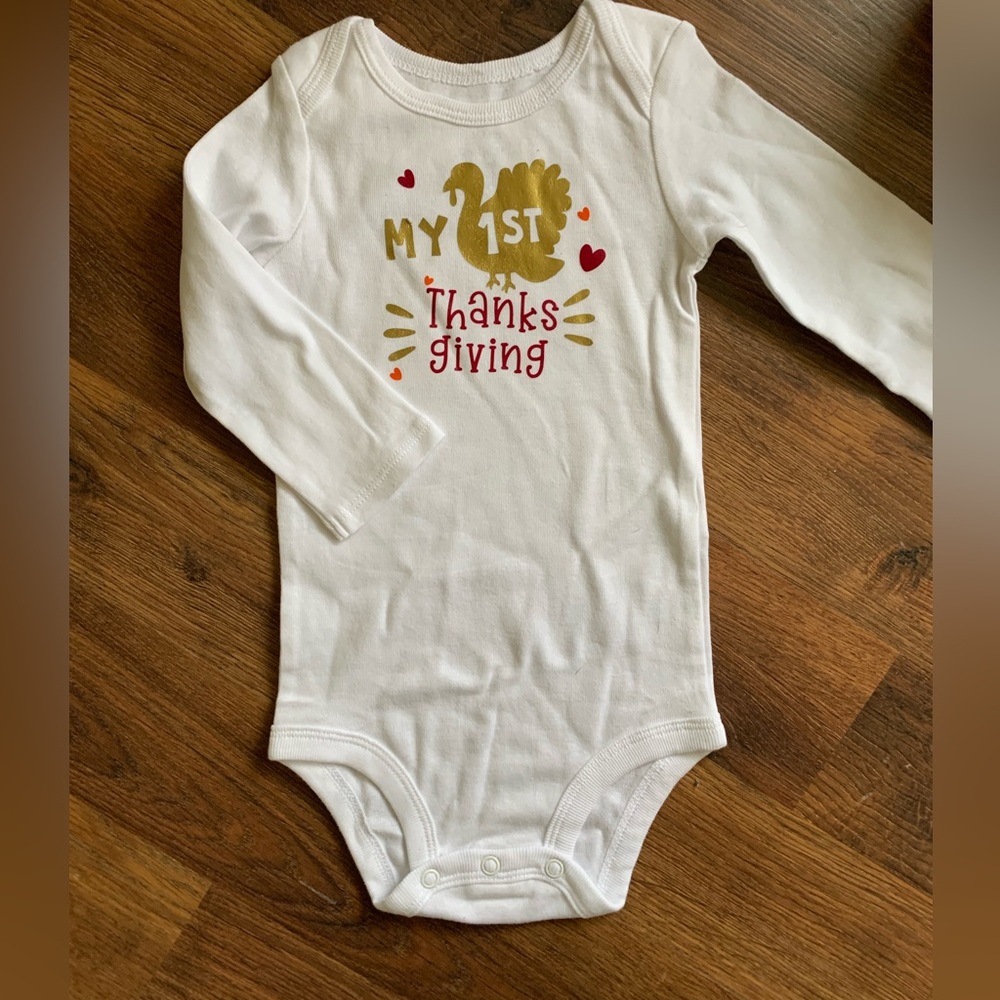 Babies 1st Thanksgiving onesie infant Turkey